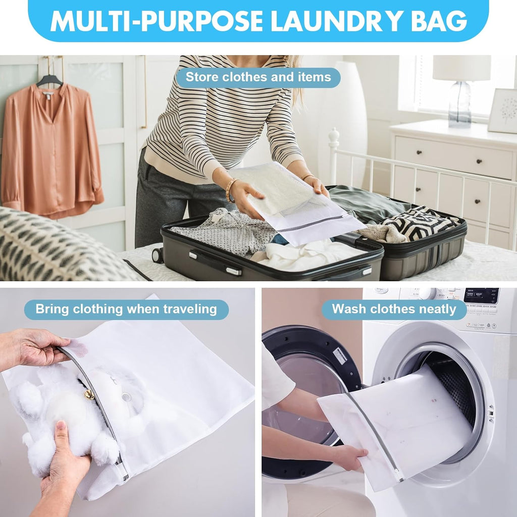 Mesh Laundry Wash Bags — 4 Large, 16 x 20 in