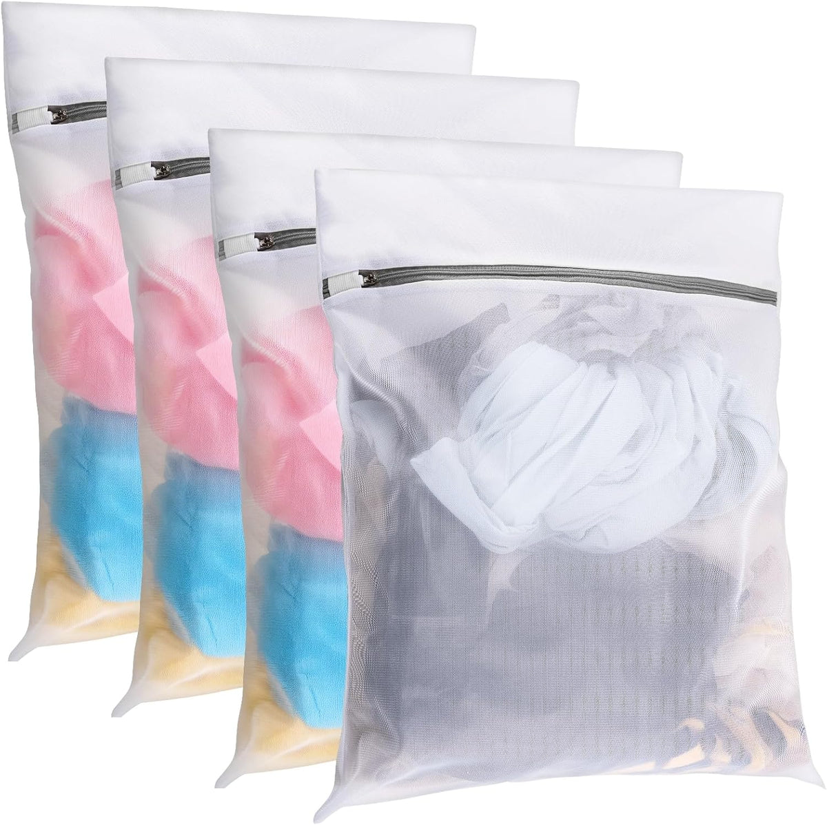Mesh Laundry Wash Bags — 4 Large, 16 x 20 in