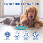 3-Pack Suction-Cup Lick Mats for Dogs and Cats