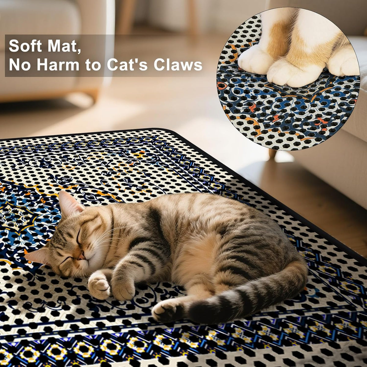 Large Double-Layer Cat Litter Mat — 26.8 × 46.5 in