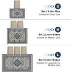 Large Double-Layer Cat Litter Mat — 26.8 × 46.5 in