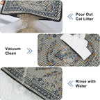 Large Double-Layer Cat Litter Mat — 26.8 × 46.5 in