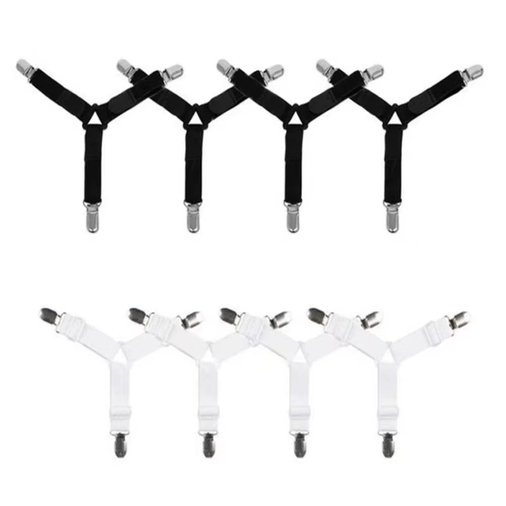 Adjustable Bed Sheet Fasteners — 4-Pack
