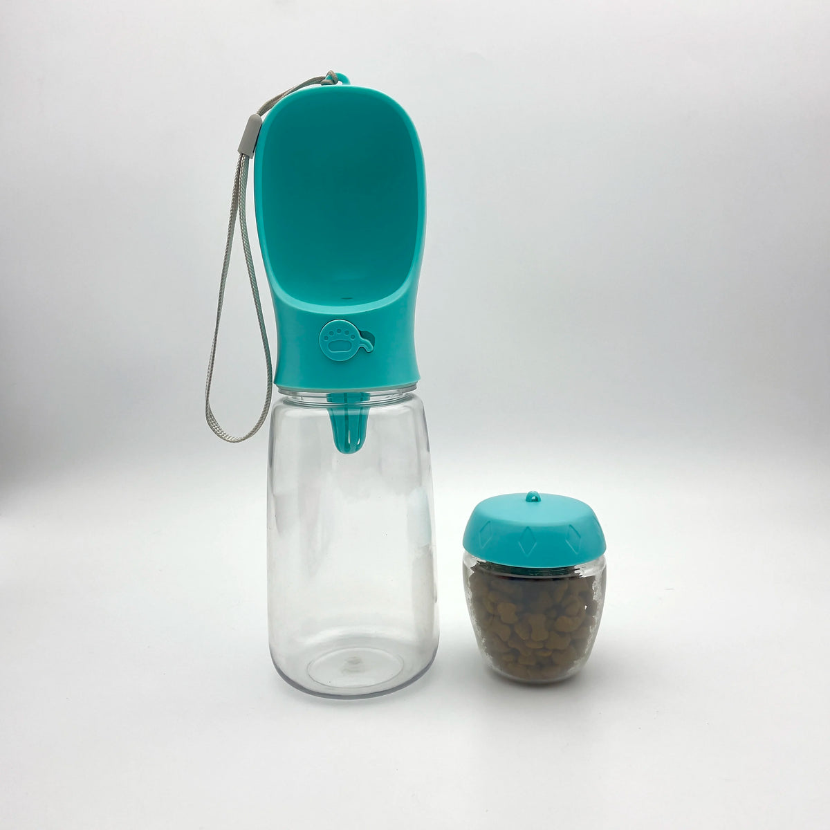 Portable Dog Water Bottle with Food Container – 350 ml