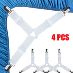 Adjustable Bed Sheet Fasteners — 4-Pack
